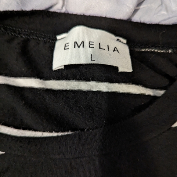 Black and white striped tank with cinch detail on side - Large - Picture 6 of 6